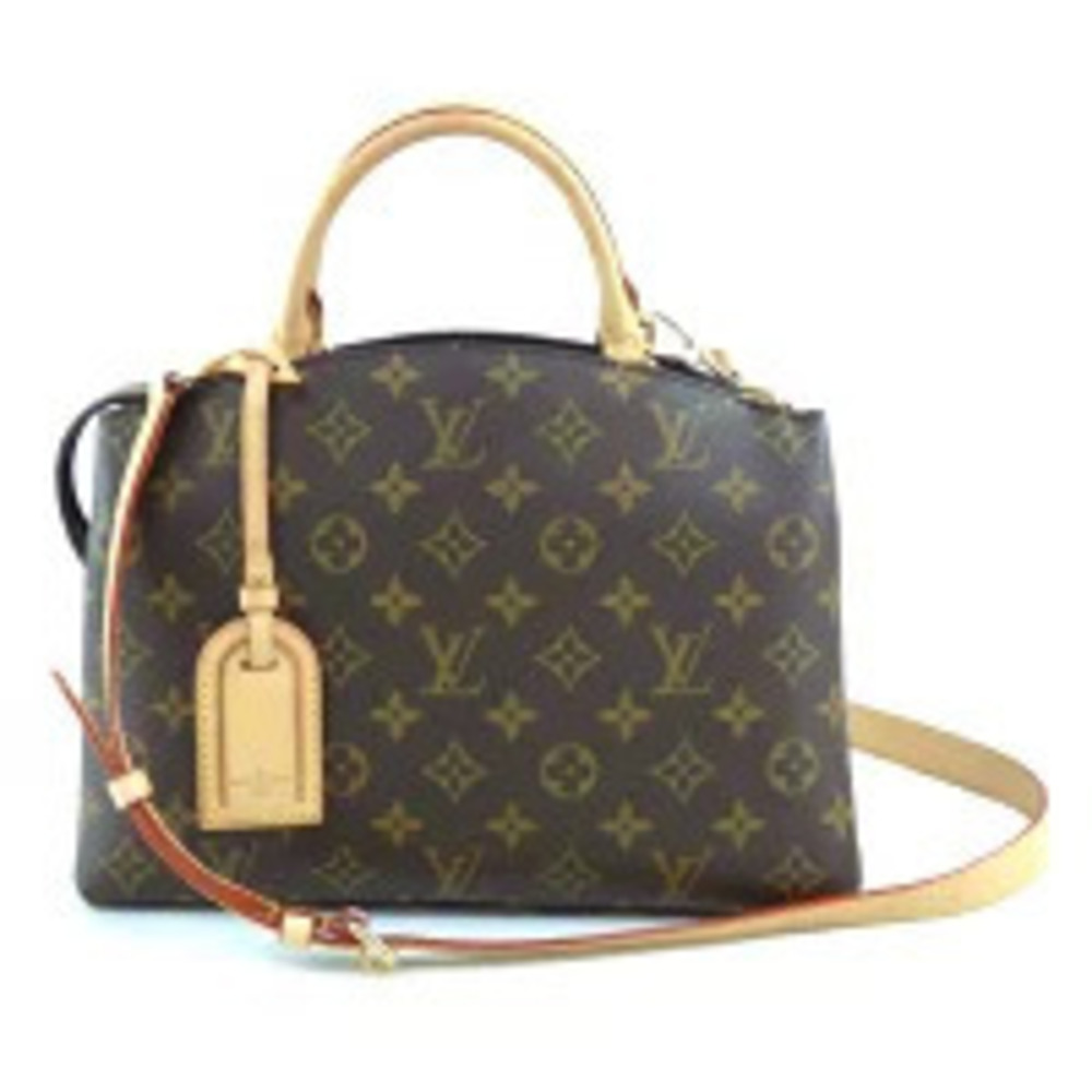 Louis Vuitton Palais Monogram Handbag Canvas Leather Brown